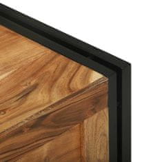 Vidaxl Shranjevalna škatla 60 x 40 x 41 cm Trd acacia les in kovina