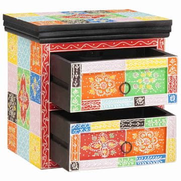 Vidaxl Nočna omarica s predalom večbarvno 40 x 30 x 40 cm