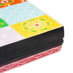 Vidaxl Stenske police večbarvno 100 x 20 x 6 cm Masiven les manga