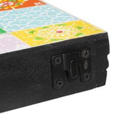 Vidaxl Stenske police večbarvno 100 x 20 x 6 cm Masiven les manga