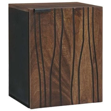 Vidaxl Omara za umivalnik s polico Rjava in črna 38 x 33.5 x 48 cm