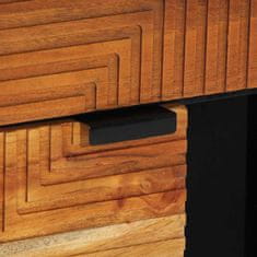 Vidaxl Strani šal Naravna 80 x 33,5 x 75 cm Masiven les akacije