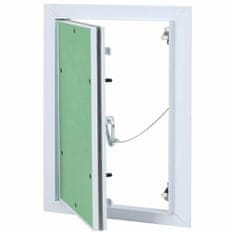 Vidaxl Dostopna plošča Bela 25 x 35 cm Aluminij in mavčna plošča