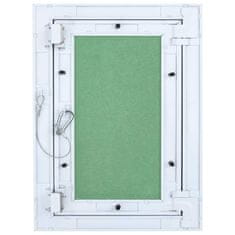 Vidaxl Dostopna plošča Bela 25 x 35 cm Aluminij in mavčna plošča