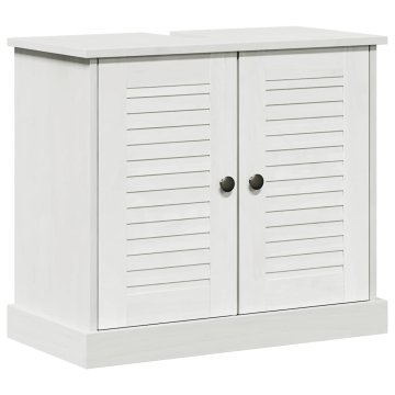 Vidaxl Umivalni kabinet s polico VIGO antično bela 67,5 x 34 x 59 cm