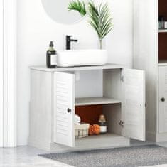 Vidaxl Umivalni kabinet s polico VIGO antično bela 67,5 x 34 x 59 cm