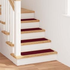 Vidaxl Podloge proti zdrsu za stopnice 15 szt. Bordo rdeča 75 x 20 cm