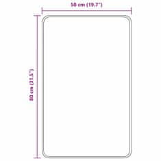 Vidaxl Kopalna preproga Pravokotna Rjava 50x80 cm Poliester Protizdrsna