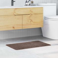 Vidaxl Kopalna preproga Pravokotna Rjava 50x80 cm Poliester Protizdrsna