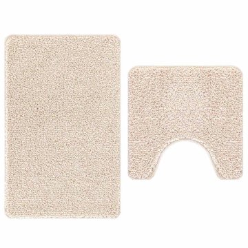 Vidaxl Set protidrsnih kopalnih preprog 2 pcs krema PP