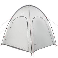 Vidaxl Bazenski šotor s streho Siva 366 x 305 x 231 cm Poliester