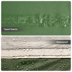 Vidaxl Družinski šotor s streho Zelena in Bela 256 x 256 x 185 cm