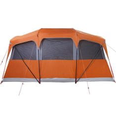 Vidaxl Družinski šotor s streho Oranžna in oranžna 435 x 255 x 216 cm