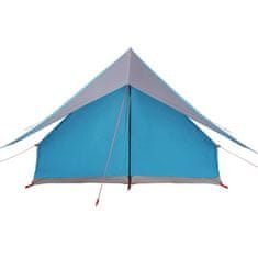 Vidaxl Družinski šotor s streho Modra in siva 256 x 256 x 185 cm