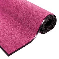Vidaxl Doormat Roza in črna 120 x 250 cm Poliamid in PVC