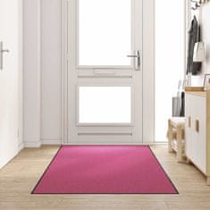 Vidaxl Doormat Roza in črna 120 x 250 cm Poliamid in PVC