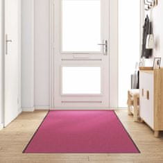 Vidaxl Doormat Roza in črna 120 x 350 cm Poliamid in PVC
