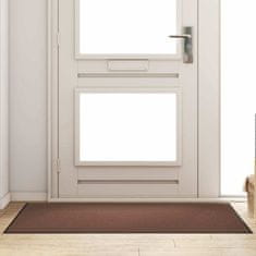 Vidaxl Doormat Rjava in črna 90 x 150 cm Polipropilen in vinil