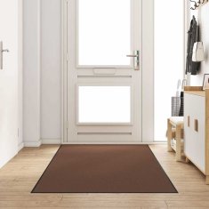 Vidaxl Doormat Rjava in črna 120 x 250 cm Polipropilen in vinil