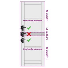 Vidaxl Notranja vrata ORKDAL Bela 73.5 x 211 cm Vezani les