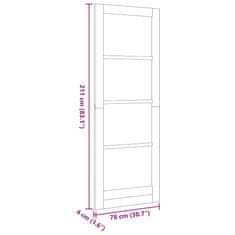 Vidaxl Notranja vrata ORKDAL Bela 78 x 211 cm Vezani les