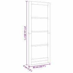 Vidaxl Notranja vrata s steklom ORKDAL Bela 83 x 211 cm