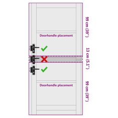 Vidaxl Notranja vrata ORKDAL Bela 93 x 211 cm Vezani les