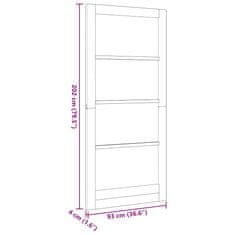 Vidaxl Notranja vrata Rjava 93 x 202 cm Vezani les
