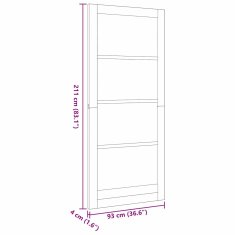 Vidaxl Notranja vrata ORKDAL Bela 93 x 211 cm Vezani les