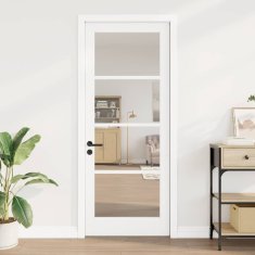 Vidaxl Notranja vrata s steklom ORKDAL Bela 83 x 211 cm