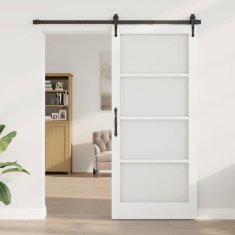 Vidaxl Notranja vrata s steklom ORKDAL Bela 93 x 211 cm