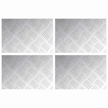 Vidaxl Stopnice Pravokotna 4 pcs srebrna 30 x 20 cm Aluminij