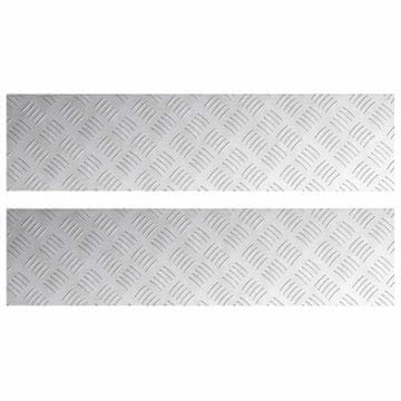 Vidaxl Šahovske Plošče 2 pcs srebrna 80 x 20 cm Aluminij