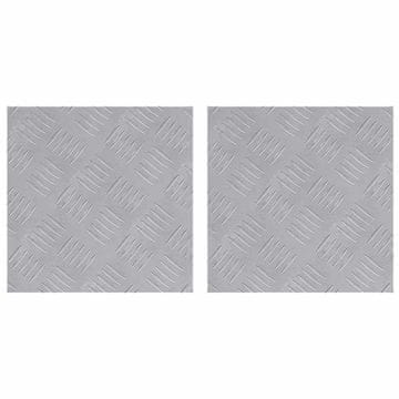 Vidaxl Stopnice Kvadrat 2 pcs srebrna 30 x 30 cm Aluminij