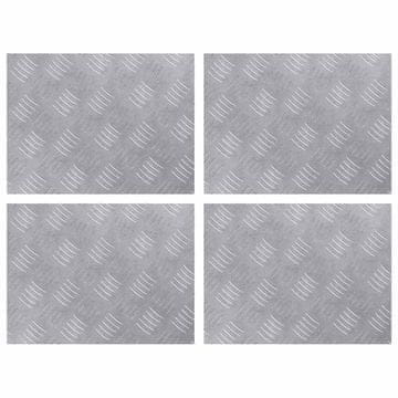 Vidaxl Šahovske Plošče 4 pcs srebrna 40 x 30 cm Aluminij