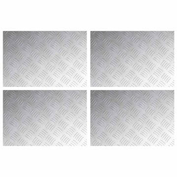 Vidaxl Stopnice Pravokotna 4 pcs srebrna 60 x 40 cm Aluminij