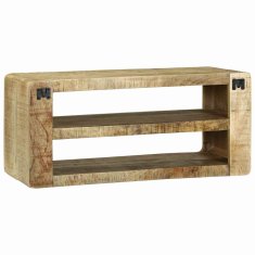 Vidaxl TV omara s polico Rjava 80 x 32 x 36 cm Trden mangov les