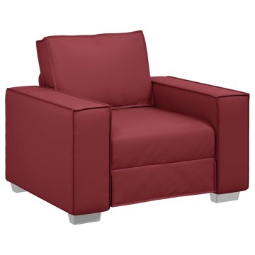 Vidaxl Sofa stol Vinorodna rdeča 100 cm Umjetno usnje