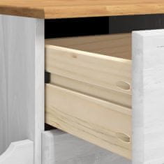 Vidaxl Shrambna klopa za vhod s predalom ASKIM Bela 100 x 39 x 62 cm