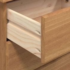Vidaxl Miza s predalom ASKIM Rjava 95 x 40 x 75 cm Trdna borovina