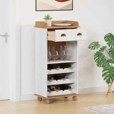 Vidaxl Omara za vino ASKIM Bela 57 x 37 x 114 cm Trdna borovina