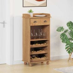 Vidaxl Omara za vino ASKIM Rjava 57 x 37 x 114 cm Trdna borovina