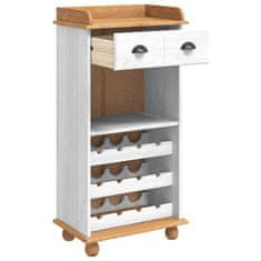 Vidaxl Omara za vino ASKIM Bela 57 x 37 x 114 cm Trdna borovina