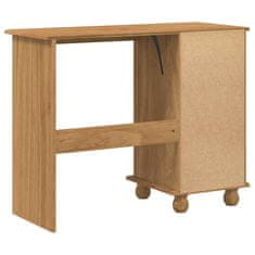Vidaxl Miza s predalom ASKIM Rjava 95 x 40 x 75 cm Trdna borovina