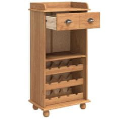 Vidaxl Omara za vino ASKIM Rjava 57 x 37 x 114 cm Trdna borovina