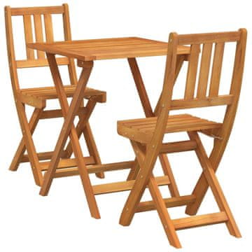 Vidaxl Bistro komplet 3 szt. Olje naravno Masiven les akacije