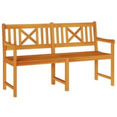 Vidaxl Zunanja klop Naravna 150 x 56 x 90 cm Masiven les akacije