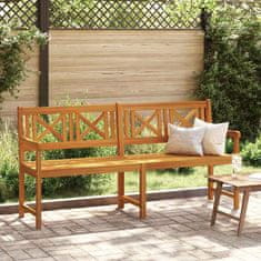 Vidaxl Zunanja klop Naravna 180 x 56 x 90 cm Masiven les akacije