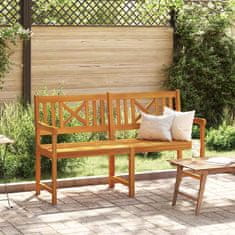Vidaxl Zunanja klop Naravna 150 x 56 x 90 cm Masiven les akacije