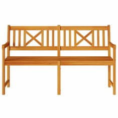Vidaxl Zunanja klop Naravna 150 x 56 x 90 cm Masiven les akacije